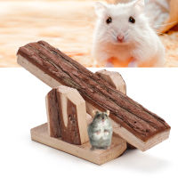 Mangouu ไม้ธรรมชาติสัตว์เลี้ยง Hamster Seesaw; Hamster Seesaw Toy; Wooden Hamster Seesaw; Pets Seesaw; Pets Seesaw Toy Chew สัตว์ขนาดเล็กกระต่ายหนูหนู