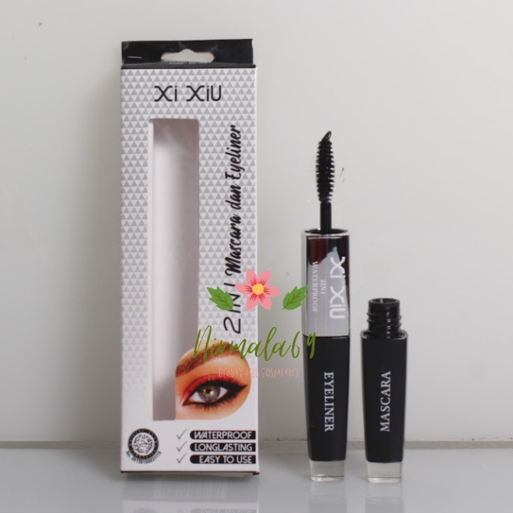 Xi xiu 2 in 1 Mascara Dan Eyeliner Waterproof /sipat xiuxiu/xixiu