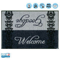 พรมแต่งบ้าน พรมปูพื้น พร้อมคุณสมบัติกันลื่น ENTER+EXIT-Welcome and Goobye ยี่ห้อ Wash+Dry/ size: 50x75 cm