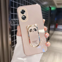 ใหม่2023เคสโทรศัพท์ชุบแฟชั่นสำหรับ OPPO A78 5G Reno 8T 4G 5G เคสซิลิโคนนิ่มแบบเต็มเคส Oppo A78 5G ฝาหลังป้องกันกล้อง RENO8T OPPO กับที่ใส่ที่วางโทรศัพท์ในรถ