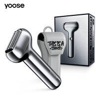 ส่งฟรี ที่โกนหนวด yoose T1 เครื่องโกนหนวดไฟฟ้า หัวแม่เหล็ก และตัวเครื่องโลหะผสม 2 โหมดความเร็ว Ipx7 กันน้ํา ชาร์จ Usb C รวมกระเป๋าเดินทาง