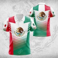 2023 NEW Style Mexico Flag And Coat Of Arms Polo Shirtsize：XS-6XLNew product，Can be customization