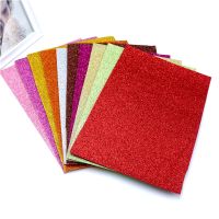 10Pcs/lot  20*30cm Sponge Paper Glitter Flash Handcraft EVA Foam Paper Sheets Kindergarten DIY Craft Paper Sheets Without Glue Adhesives Tape