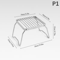?dgheg? เตาแก๊สขนาดเล็กพับได้พกพาได้อุปกรณ์เสริมเตาย่างถ่านสำหรับแคมป์ปิ้งกลางแจ้ง1ชิ้น
