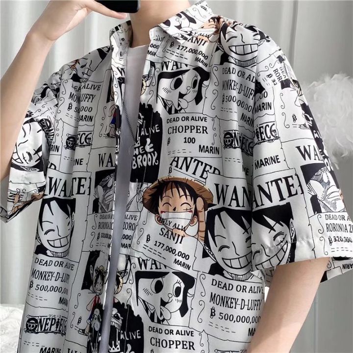 japanese anime button down shirt, Men's Fashion, Tops & Sets, Tshirts &  Polo Shirts on Carousell