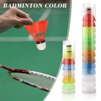 6/12Pcs Colorful Badminton Shuttlecocks Goose Feather Badminton Accessories Sports Balls Durable Badminton Outdoor Badminto J1S9