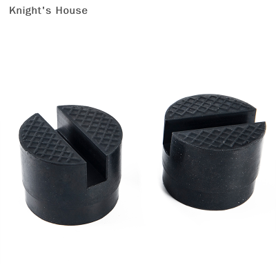 Knights House รถยนต์สีดำแจ็คยาง Pad Anti-SLIP Rail อะแดปเตอร์สนับสนุนบล็อกหนัก