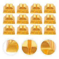 ROSENICE【HOT】 20pcs Miniature ปลอมทองคำแท่งรุ่นบ้านตุ๊กตาทองอิฐตกแต่งตุ๊กตาอุปกรณ์บ้าน