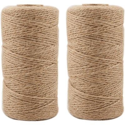 【YF】♕ஐ  100M/Roll Jute Twine Crafting String Packing Gifts Wrapping Rope Crafts Photos Bundling Garden