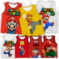 * YAYA * ภาพยนตร์ Super Mario Bros พิมพ์3D ฤดูร้อนเสื้อกล้ามคอลึก Rompi Modis เด็ก