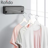 Retractable Clothesline Wall-mounted Telescopic Invisible Drying Line Space Saving Clothesline Double Rope Laundry Drying Rack