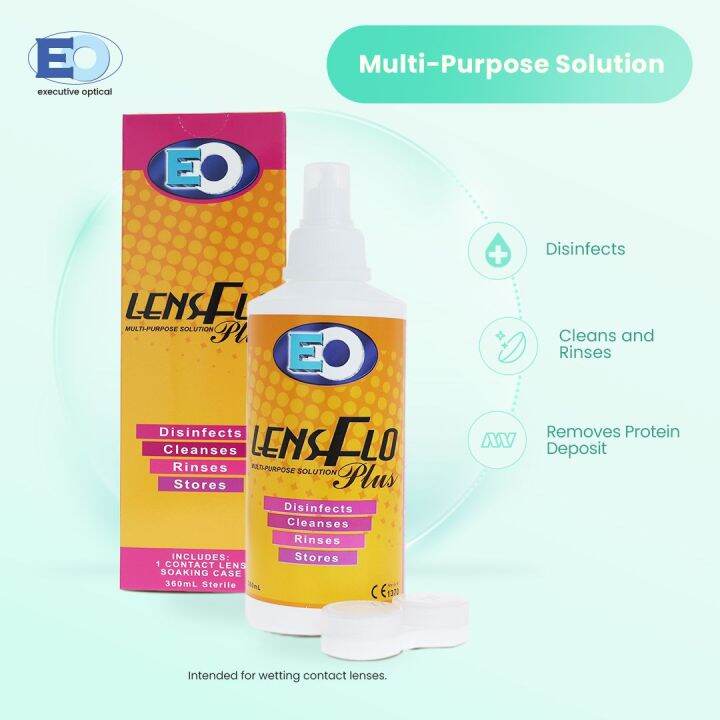 EO Lensflo Plus 360ml Multi Purpose Contact Lens Solution Lazada PH