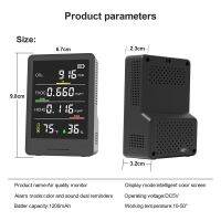 Air Quality Monitor, 3.2-Inch Portable CO2 Detector Air Quality Tester Indoor, Monitoring Carbon Dioxide, TVOC