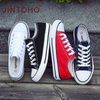 JINTOHO รองเท้าผ้าใบคู่รองเท้าผ้าใบลำลองแฟชั่นผู้ชายผู้หญิงรองเท้ากีฬายางกันลื่นสำหรับกิจกรรมกลางแจ้ง