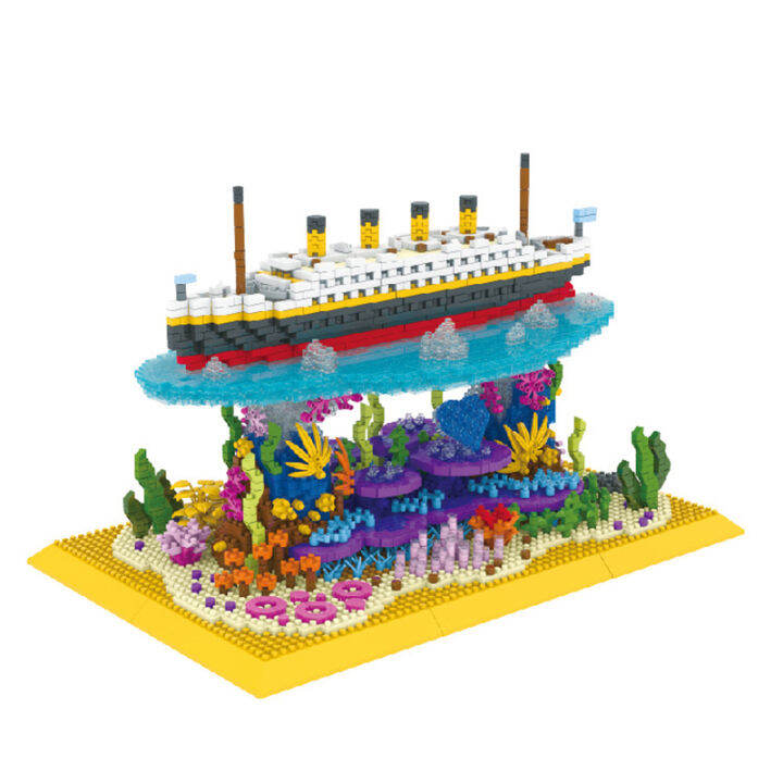 ใหม่3892pcs-rms-cruise-sank-titanic-ภายใต้-sea-3d-building-blocks-เรือชุดรุ่น-construcrion-ชุด-brinquedos-คริสต์มาสของขวัญ