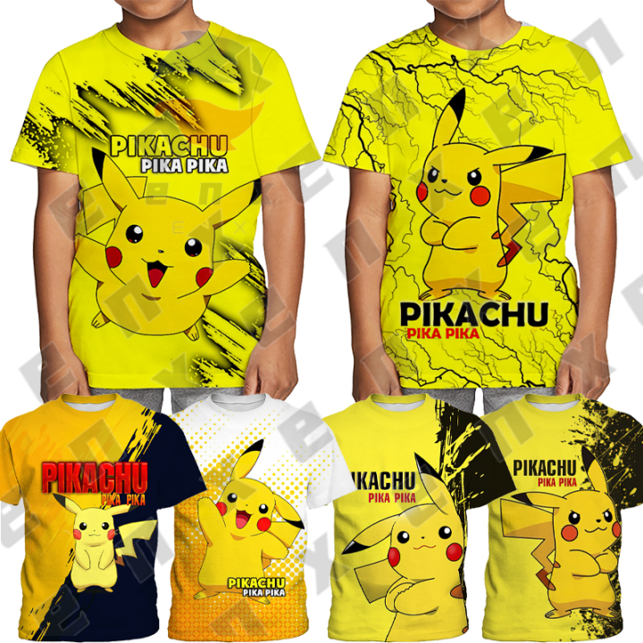 Pikachu Printed Baby Tops Boys Clothing Children's T-Shirt Cartoon ...