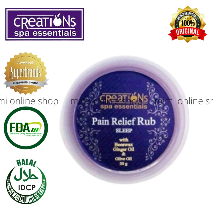 100 AUTHENTIC PAIN RELIEF RUB SLEEP WITH BEESWAX GINGER OIL AND OLIVE