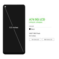 ZZOOI 6.5" Original For Oppo A74 5G LCD Display Replacement+Touch Screen Digitizer  For OppoA74 5G CPH2197 CPH2263 Display  with Frame