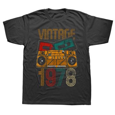 45th Birthday Gifts Years Old Vintage 1978 T Shirts Graphic Cotton Streetwear Short Sleeve Summer Style T shirt Mens Clothing XS-6XL