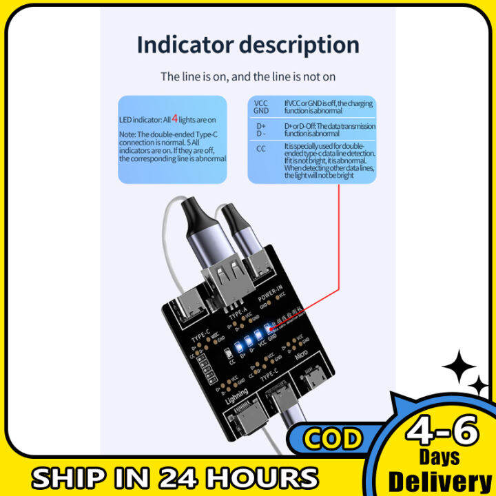 สายข้อมูลการบำรุงรักษา-papan-ujian-เครื่องทดสอบเครื่องมือตรวจสอบแบบรวดเร็วเข้ากันได้กับ-iphone-usb-สำหรับระบบแอนดรอยด์-type-c