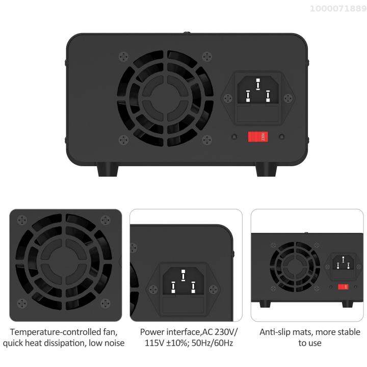 wanptek-แหล่งจ่ายไฟ-dc-แบบแปรผันเบนช์ของแหล่งจ่ายไฟ30v-10a-พร้อมจอแสดงผลแอลอีดีปรับได้4หลักพร้อมตัวเข้ารหัสลูกบิดปรับระดับเอาต์พุตเปิด-ปิดใช้งานปุ่ม