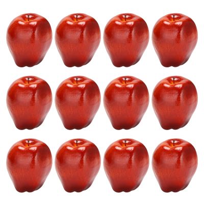 12 Pcs Fake Fruit Apples Artificial Apples Lifelike Simulation Red Apples Home House Decor for Still Life Kitchen Decor