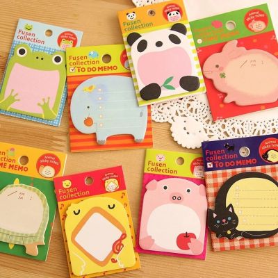 Cute Animal Sticky Note Time Record Sticky Memo Student/ Office Memo Pad