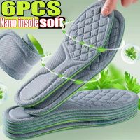 6pcs Soft Memory Foam Insoles for Shoes Sweat-Absorbing Breathable Deodorant Insole for Feet Orthopedic Sponge Shoe Inserts Pads