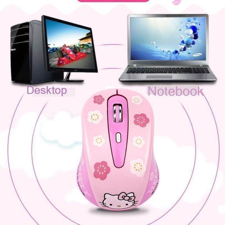 เมาส์ออปติคอลไร้สาย-usb-ขนาดเล็ก-แบบพกพา-2-4ghz-ลาย-hello-kitty-สีชมพู-เมาส์ไร้สาย-มีแบตในตัว-ปุ่มเงียบ-มีปุ่มปรับความไวเมาส์-dpi-800-1200-1600-wireless-mouse-เมาส์น่ารักๆ-เมาส์การ์ตูน