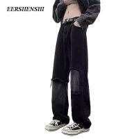 EERSHENSHI กางเกงผู้ชาย, สไตล์ฤดูใบไม้ผลิและฤดูใบไม้ร่วงใหม่, วรรณกรรมและแฟชั่นญี่ปุ่นแบรนด์เดนิม, แฟชั่น, แฟชั่นเยาวชน, กางเกงผู้ชาย