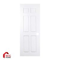 SCG HOME ประตู UPVC ลูกฟัก รุ่น HC-03 สีขาว 80x200 เจาะลูกบิด