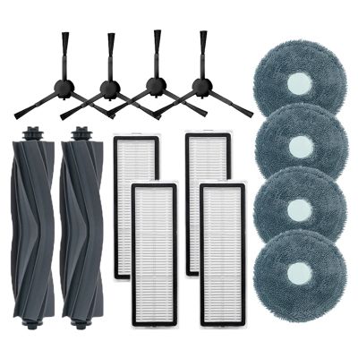 Roller Brush Side Brush HEPA Filter Mop Cloth Rags Replacement Vacuum Cleaner Parts Accessories Fit for Dreame L10S Pro / RLS6L / Xiaomi S10+