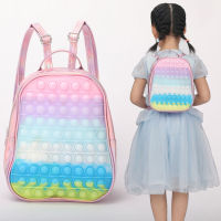 Pop it school supplies childrens educational decompression toys bubble kneading school Bag kdis scol bag