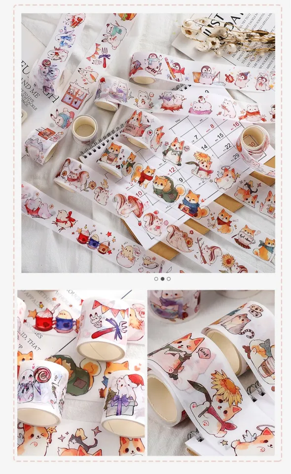 JIANWU 200cm Cute Small Animals Journal Decoration Washi Tape