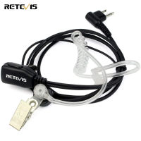 Retevis 2 Way วิทยุหูฟังพร้อมไมโครโฟน2 Pin,ใช้งานร่วมกับมอเตอร์ CP185 CP100d CP200 CP200d GP300 GP2000 CLS1110 CLS1410 BRP40วิทยุ2 Way,หลอดอะคูสติก Walkie Talkies หูฟัง PTT(1 Pack)