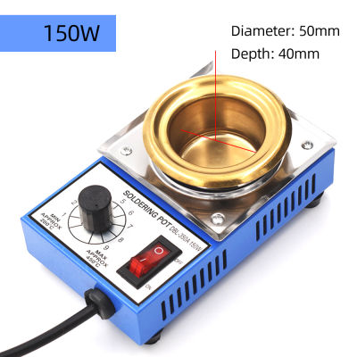 ALLSOME Solder Pot Tin Melting Furnace 220V 300W Thermoregulation Soldering Desoldering Bath 5080100MM 200~450 Centigrade