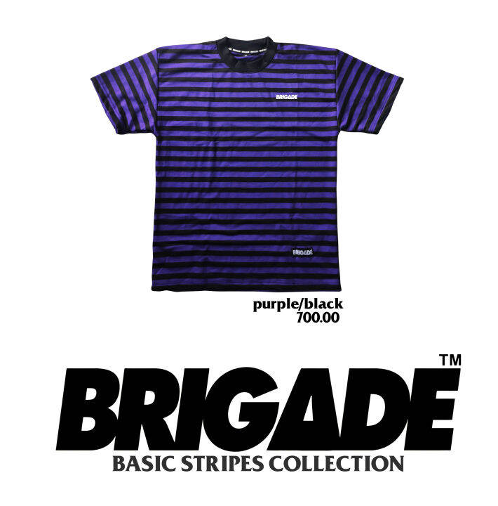 Brigade Clothing Basic Stripes (purple/black) Lazada PH