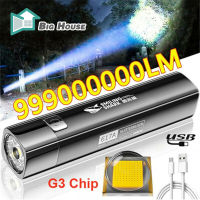 Bโหมดชาร์จไฟกลางแจ้งแบบพกพา2 In 1,ไฟฉาย Led ยุทธวิธีสว่างเป็นพิเศษ G3