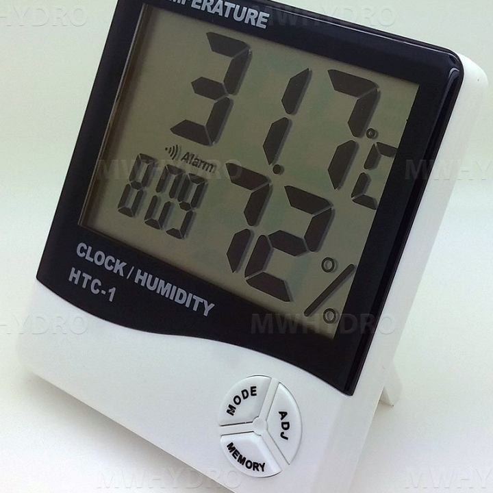 Termometer Pengukur Suhu Ruangan Dinding Jam Alarm Digital Thermometer