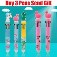 Cute Animal 10 Colors Student Writing Ballpoint Pen Cute Dinosaur School Stationery Gel Pen Buy 3 Send Gift