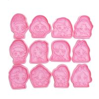 Princess Cookie Cutter Plastic Biscuit Mold 3D DIY Cookie Mold Fondant Icing Cookie Cutters Cake Decoration Tool Baking Tools Bread Cake  Cookie Acces