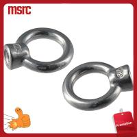 MSRC 4pcs 304สแตนเลสสตีล น๊อตสำหรับยกตา ทนทานสำหรับงานหนัก รูปทรงวงแหวน แหวนน๊อต อเนกประสงค์อเนกประสงค์ 1/4ค่ะ สลักเกลียวตา เกรดทางทะเล