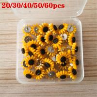 Sunflower Shape Push Pins Decoration Tack Board Bulletin Board Pins PushPin Drawing School Office Binding Supplies Clips Pins Tacks