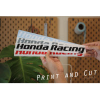 Sticker สติ๊กเกอร์ ลาย Honda Racing งานไดคัท มีหลายสี หลายขนาดให้เลือก สติ๊กเกอร์ติดได้ทุกที่