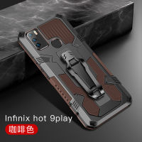 เคสโทรศัพท์สำหรับ Infinix Hot 12 Play Hot 12i Hot 12 Hot 11 Play Hot 10 Play Hot 9 Play Hot 10s Hot 10i Smart 5 Pro Smart 5 Hot 10 lite Smart 6 HD คลิปเข็มขัดกันกระแทกสองชั้นฝาปิดกันรอยขีดข่วนกันลื่น