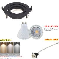 Hot Selling Recessed Adjustable Halogen Light Fixture White Black Color GU10 Led Spotlight Frame Round Housing For GU10 MR16