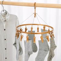 17/37 Clips Windproof Clothespin Laundry Hanger Socks Underwear Drying Racks Folding Aluminum Alloy Clothes Dryer Storage Hanger