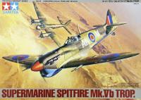 Tamiya 61035 1/48แบบจำลองย่อขนาดชุดเครื่องบิน WWII Supermarine Spitfire Mk.vb Trop. การสร้างแบบจำลอง