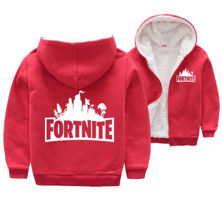 เสื้อแจ็คเก็ตขนแกะ-fortnites-สำหรับวัยรุ่นเด็กหญิงเด็กชายเสื้อผ้าเด็กเสื้อแจ็คเก็ตกันหนาวมีฮู้ดชุดขนแกะติดซิปหนาปะการังขนแกะเสื้อผ้าฤดูหนาว-t067-0000