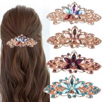 Korea New Large Lotus Rhinestone Hair Clip Elegant Ladies Fashion Spring hairpin